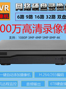 800万4路/32路网络硬盘录像机H.265数字监控录像机NVR九安易视云