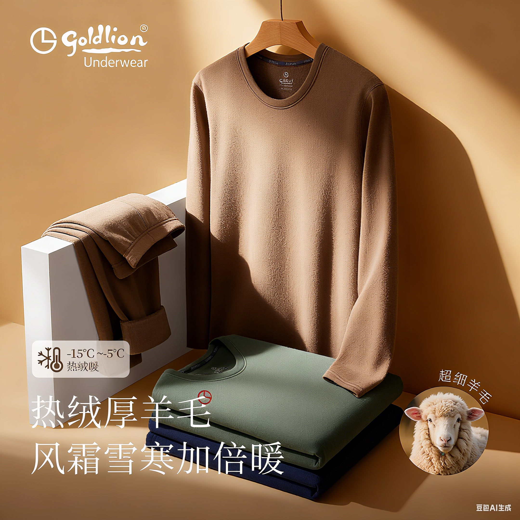 金利来德绒保暖内衣男款秋冬加厚加绒冬季秋衣秋裤套装男士打底衫