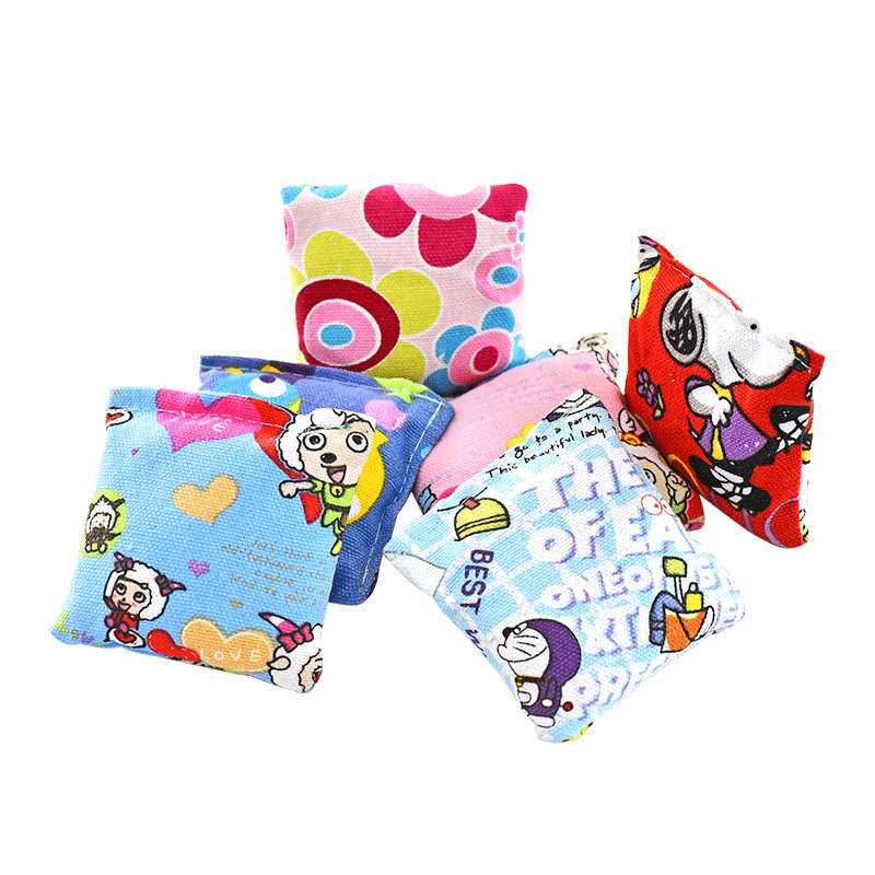 沙包儿童丢沙包幼儿园手工扁沙包手抓小号彩色决明子卡通帆布防漏