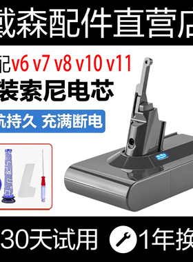 适配Dyson戴森吸尘器电池v7v8v10v6v10大容量锂进口电芯配件更换