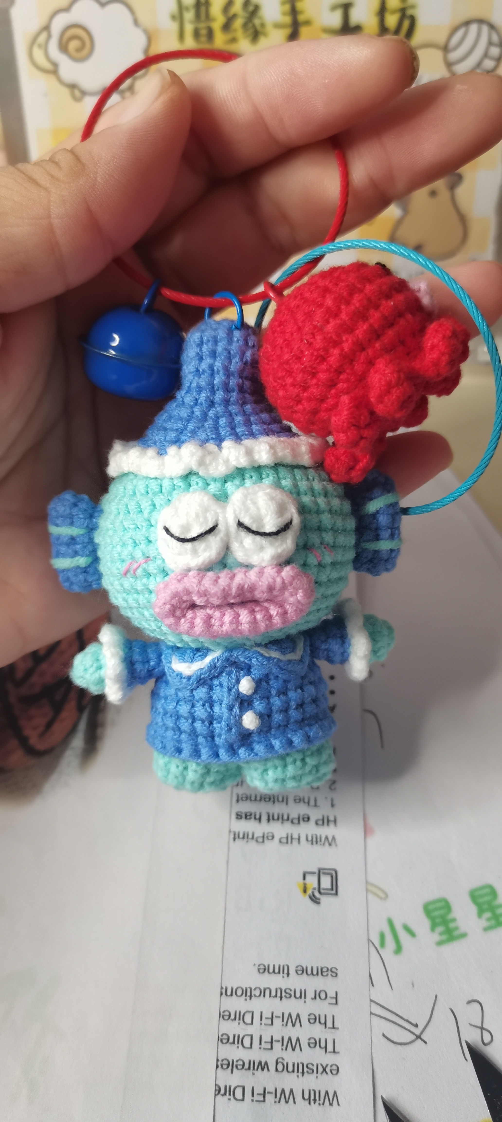 丑鱼汉顿章鱼小百合钩织成品