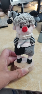 插兜小丑钩织成品糖小果两股线身高13厘米