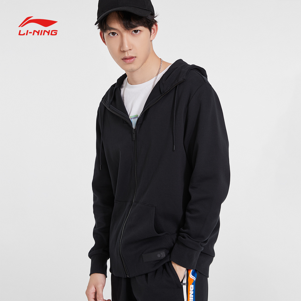 李宁篮球开衫连帽针织运动服