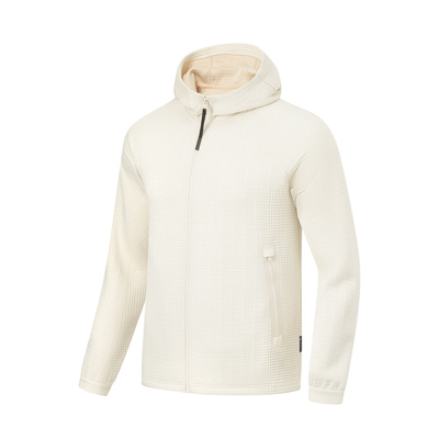 李宁运动卫衣男子冬季新款健身系列时尚保暖开衫连帽外套AWDT741