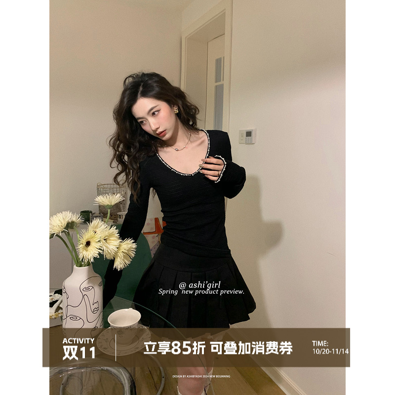 大于诗集套头长袖针织衫