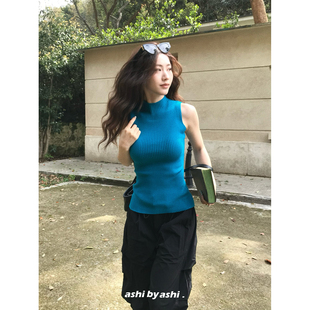 21点前七折 07新品 针织背心 复古修身 显瘦高领无袖 长期主义