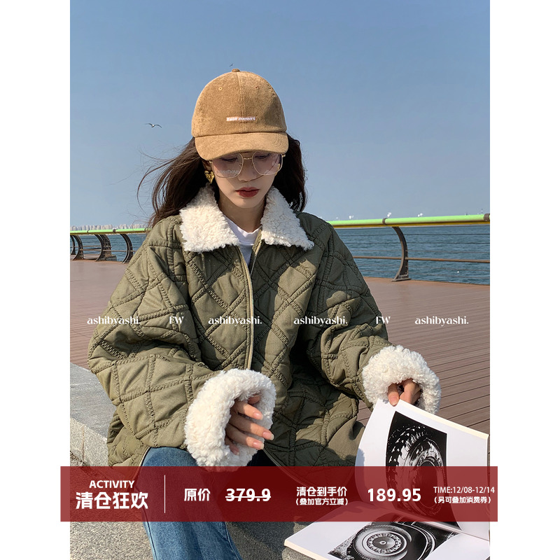 大于诗集翻领棉服外套