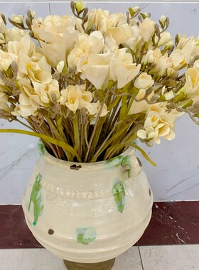 高端外贸出口油画色秋色仿真绢花丝花欧美田园乡村香水兰花较剪兰