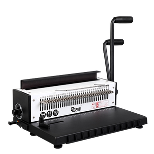 古德1500B34铁圈装订机34孔打孔机方孔凭证档案票据标书合同文件打孔器双线圈带抽刀A4/A3手动台历挂历装订机