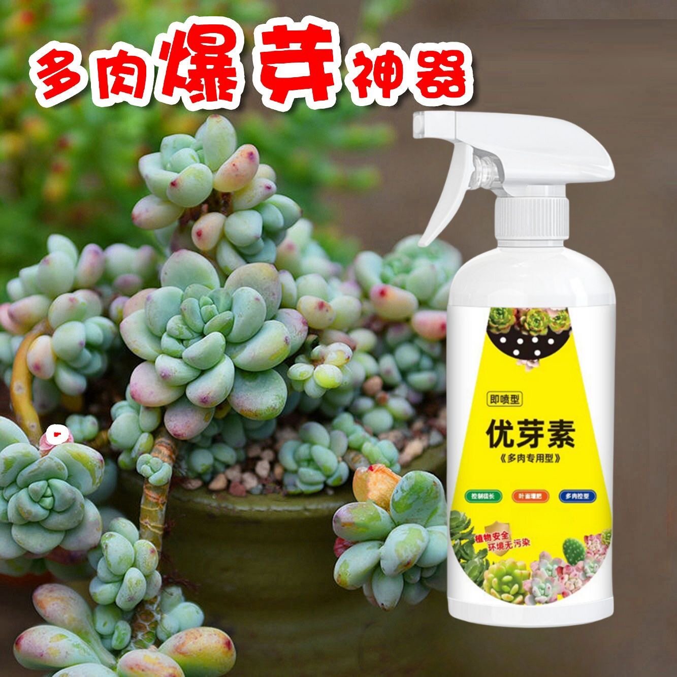 多肉优芽素有用专用爆芽素促生长营养液促侧芽花卉绿植通用发芽