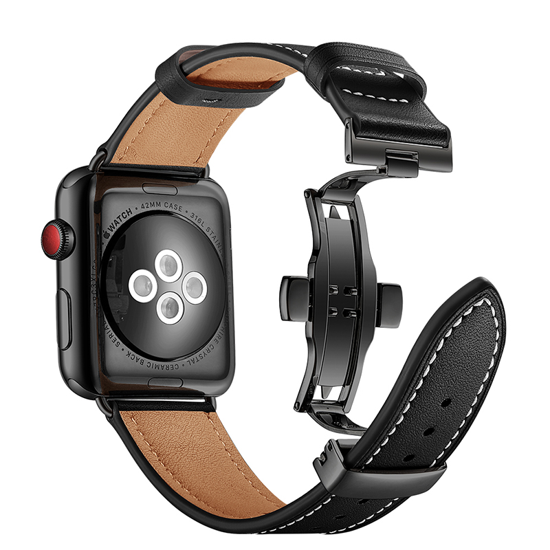 适用apple watch8表带iwatch7表带皮质苹果s7手表带3/4/56/se金属45/41mm腕带男女创意潮替换带38/40蝴蝶扣新怎么样,好用不?