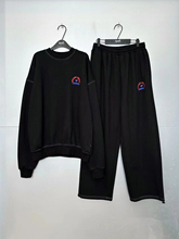 现/定染磨灰色 spell llll圆领明线宽松卫衣卫裤套装