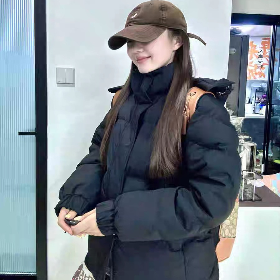 白鸭绒中戏短款羽绒服男女冬季2025新款加厚立领面包情侣宽松艺考