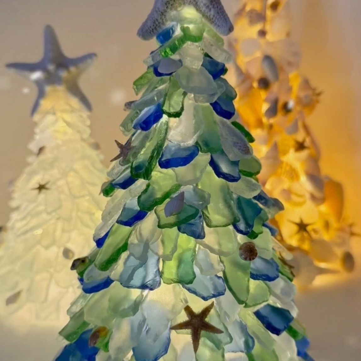 海玻璃原石装饰画手工拼贴海玻璃绿色啤酒瓶子碎片玻璃画diy材料