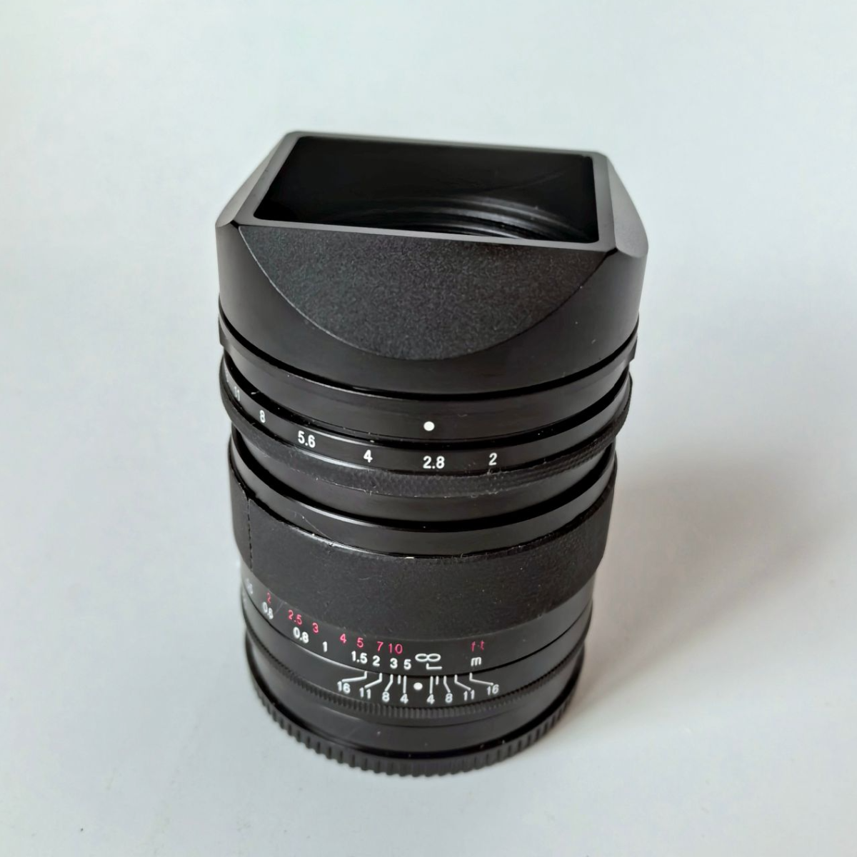 方形金属适用于福伦达28mm F2  F1.5 apo镜头索尼 E口遮光罩