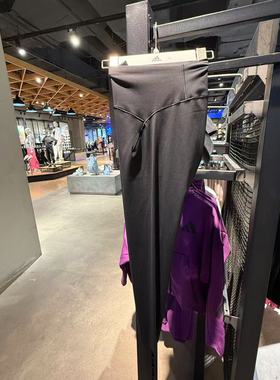 阿迪达斯春女子紧身高弹瑜伽裤九分裤运动裤IT9117 H64194 IL7329