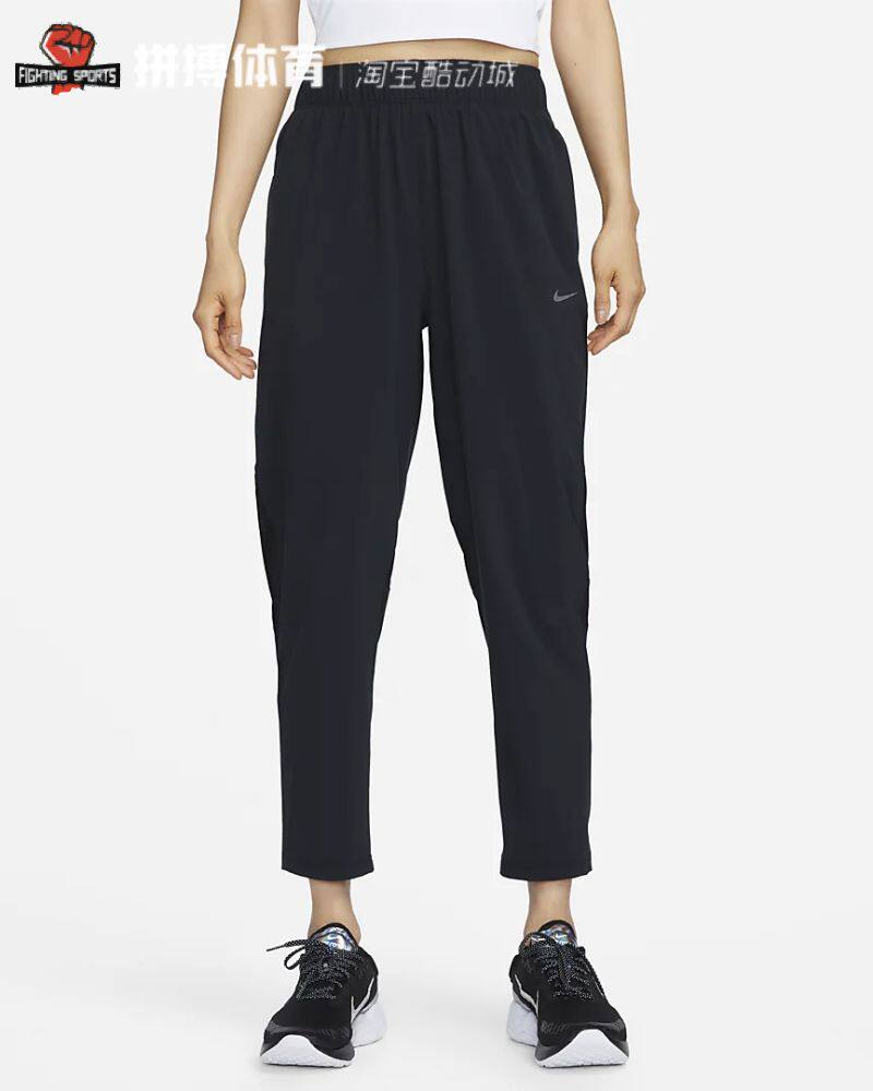NIKE耐克女裤夏季宽松跑步运动裤训练速干梭织长裤FB7030-010
