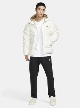 Nike耐克男子冬季简约保暖休闲运动拉链防风连帽羽绒服外套FZ1103