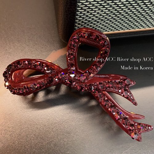 12cm满钻奢华安哥拉红蝴蝶夹造型【抓夹】韩国发饰盘发抓夹仙女夹