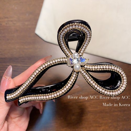 贵货！11cm满钻蝴蝶结【抓夹】韩国进口发夹后脑勺盘发抓/夹子紧