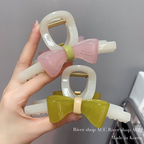 11cm果冻感醋酸亚克力【抓夹】韩国进口发饰发夹蝴蝶结