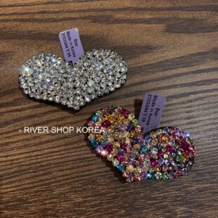 6.3cm爱心 刘海夹 韩国东大门进口发饰钻真 chao级闪 掰掰夹