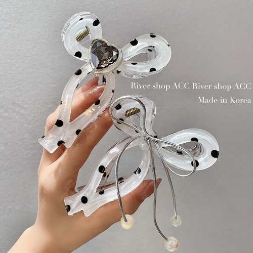 11cm波点蝴蝶结【抓夹/鲨鱼夹】韩国东大门发饰新款