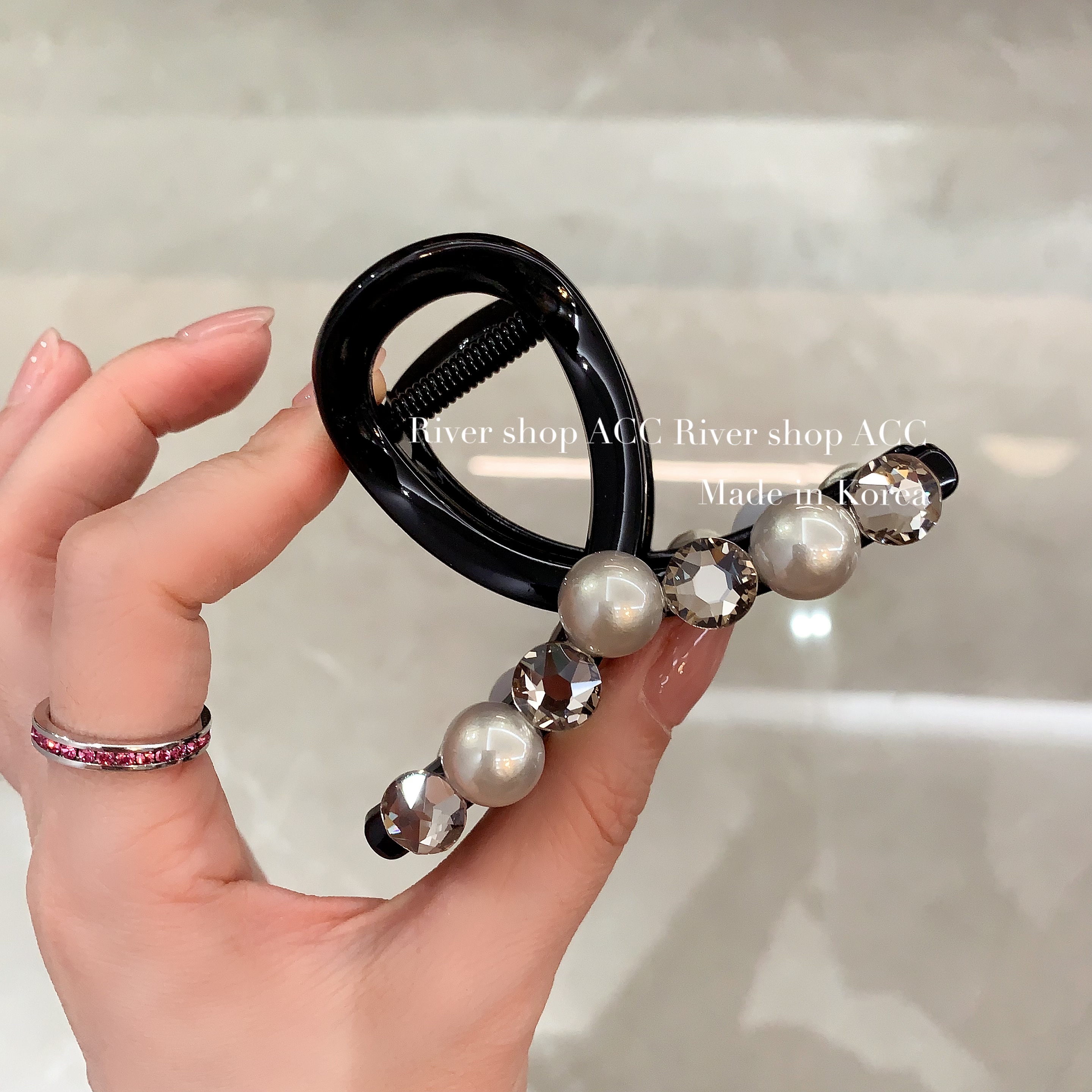 8cm闪钻珍珠【抓夹】