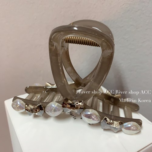 8cm水晶蝴蝶结【抓夹】甜美发饰夏季韩国发夹发抓