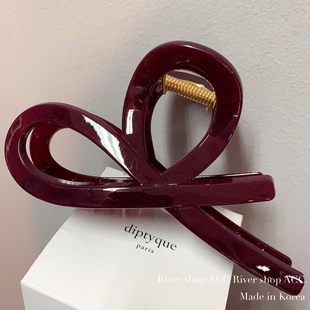 夹得紧~13cm浆果紫素版【抓夹】韩国发夹大号发量多鲨鱼夹