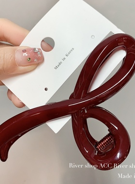 抓得紧～13cm安哥拉红色【抓夹】韩国发夹素夹子发夹发抓