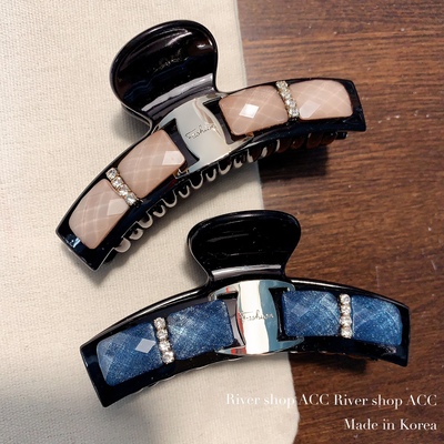 9cm琉璃细闪弧形【抓夹】韩国东大门进口发夹抓夹发卡2024春夏