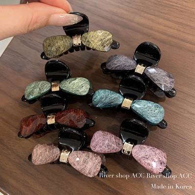 6cm拉丝琉璃韩国东大门【中号蝴蝶结抓夹】高级感发饰