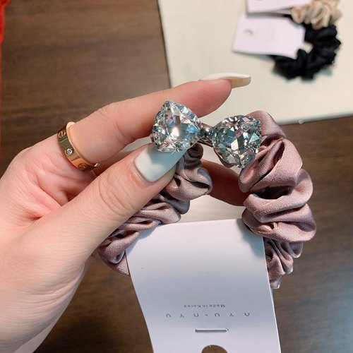 蝴蝶结水晶【发圈】River shop韩国进口发饰头绳简约粗发绳22秋新