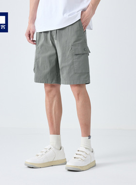 墨麦客男装松紧腰裤子男士休闲裤2025夏季新款工装风短裤男90612