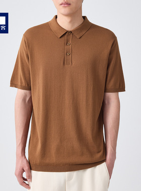 墨麦客男装针织polo衫男t恤纯色精梳棉基础体恤翻领男士短袖77011
