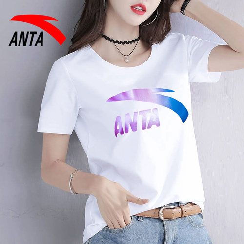 安踏新款白色官方旗舰正品t恤
