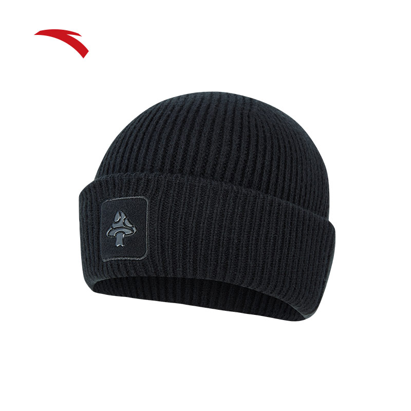 安踏帽子男运动帽针织帽毛线帽
