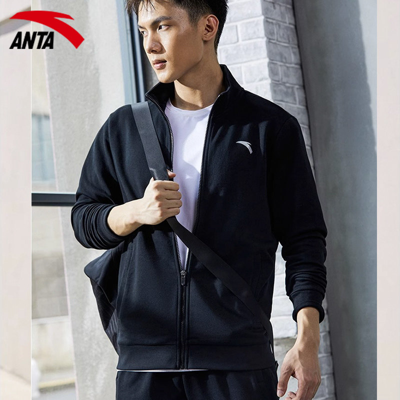 安踏男外套男装运动服针织上衣图片