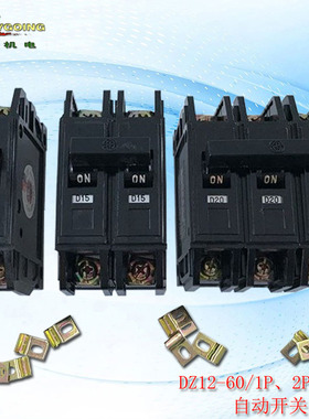 DZ12-60/1A-63A塑壳自动开关1P2P3P家居用黑色老款小型空气断路器