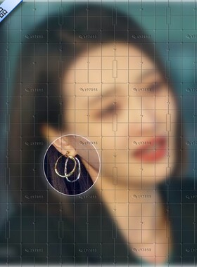 危险的她第二季乔薇同款耳环耳饰拼色几何2025日韩双层新款