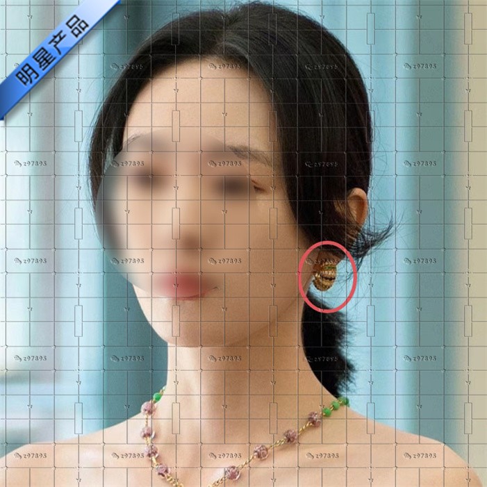 小日子童瑶顾茉莉同款耳环女轻奢高级感彩色气质小众耳圈2024新款