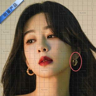 承欢记杨紫麦承欢明星同款耳环女高级感轻奢小众锆石椭圆耳钉耳饰