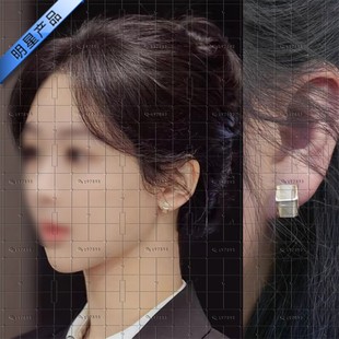 承欢记麦承欢杨紫同款耳钉银色小巧猫眼石2024新款高级感耳饰耳环