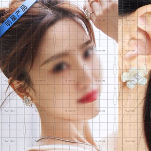 半熟恋人3张纯烨同款甜美花朵耳环2024时尚潮流新款耳饰