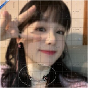 不讨好的勇气小兰徐梦洁同款颈链项链黑色花朵流苏桃心链锁骨链