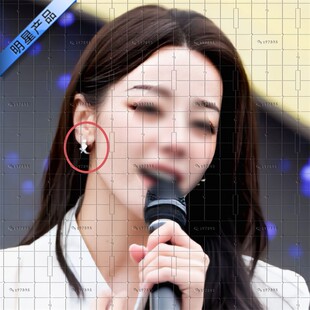 公诉同款耳环迪丽热巴安旎玫瑰花耳钉女生耳饰2024年新款设计百搭