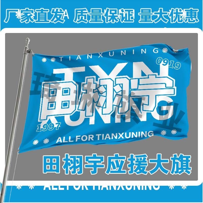 田栩宁应援大旗逆爱明星演唱会手持户外周边定制旗帜代发后援会旗