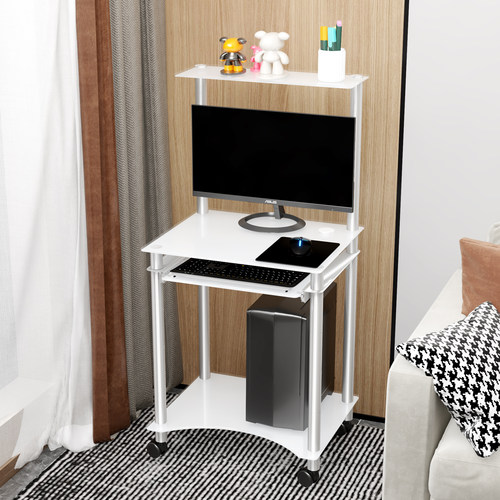 小户型爱美意玻璃家用电脑台简约