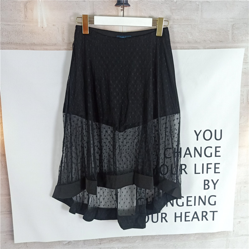 珂系列女装19夏新款荷叶边前短后长不规则网纱半身裙1561/L1-14在类目 女装/女士精品, 半身裙中 - 来自Buy2taobao.com提供专业的淘宝代购服务